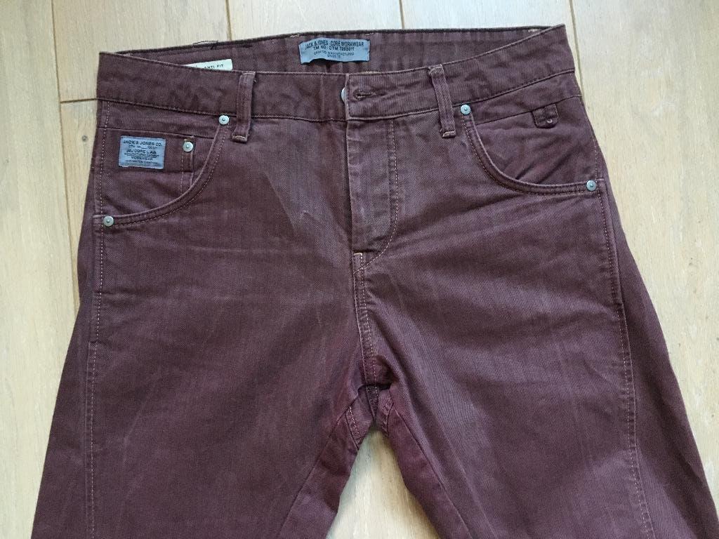 Broek Jack&Jones bordeaux maat 31/34, Ophalen of Verzenden, Zo goed als nieuw, Overige kleuren, Jack&Jones
