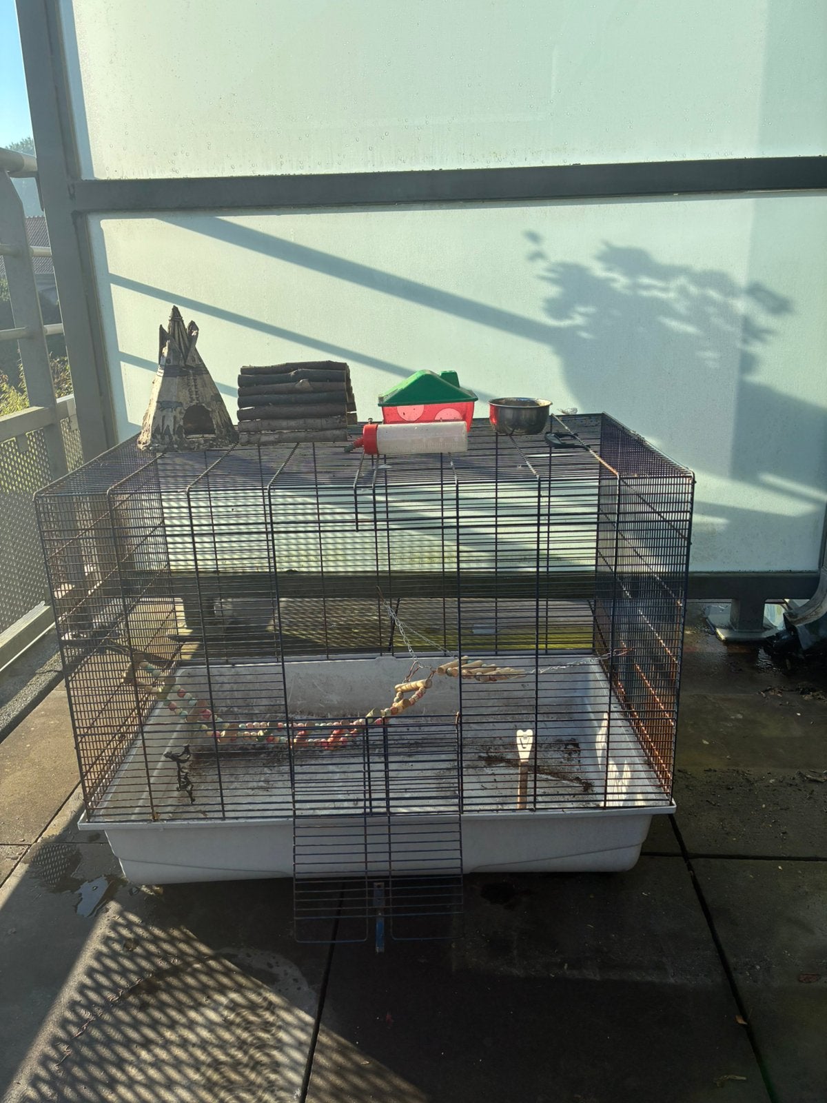 Knaagdierenkooi met toebehoren, Dieren en Toebehoren, Ophalen, Kooi, Gebruikt, Hamster