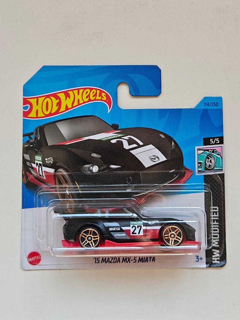Hot Wheels '15 Mazda MX-5 Miata HW Modified, Hobby en Vrije tijd, Ophalen of Verzenden, Gebruikt, Auto