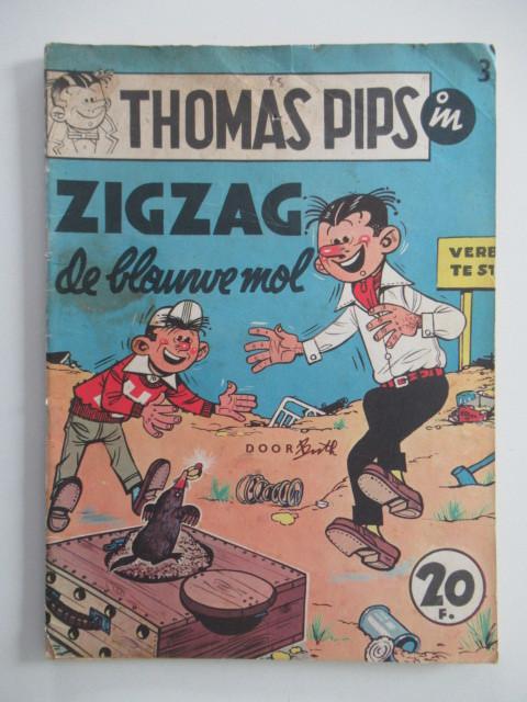 thomas pips...nr.3...zigzag de blauwe mol...........1st, Enlèvement ou Envoi, Utilisé