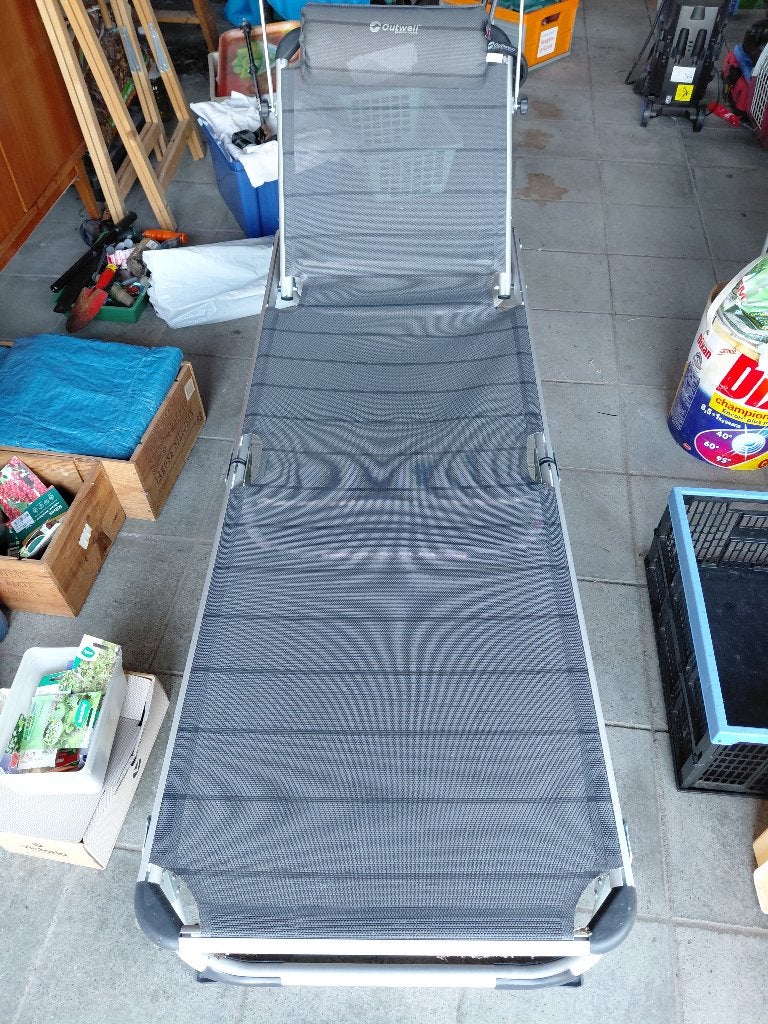 Ligzetel Outwell voor tuin of kamperen, Ophalen, Gebruikt, Aluminium, Inklapbaar