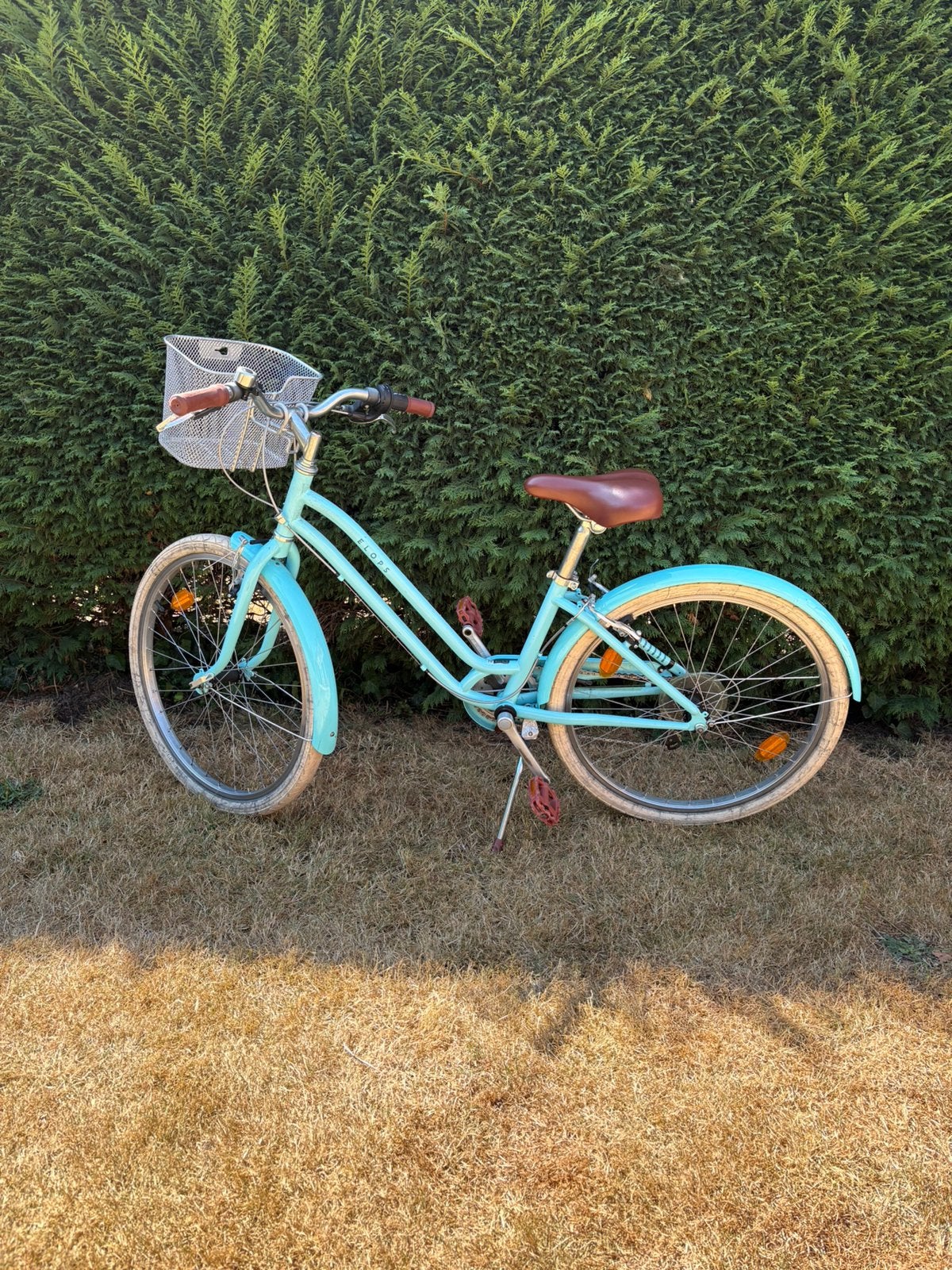 Meisjesfiets 24 inch 9-12 jaar Elops 500 blauw, Ophalen, Velgrem, Versnellingen, Gebruikt