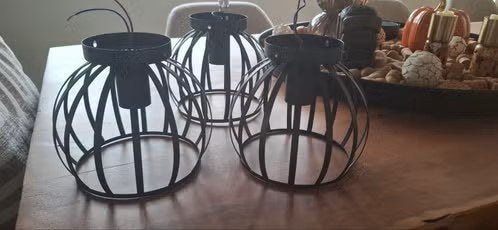 3 stuks plafondlampen, Huis en Inrichting, Ophalen, Vintage, Zwart, Zo goed als nieuw