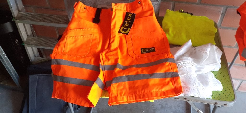 reflecterende werkbroeken, Enlèvement, Comme neuf, Taille 48/50 (M), Jaune