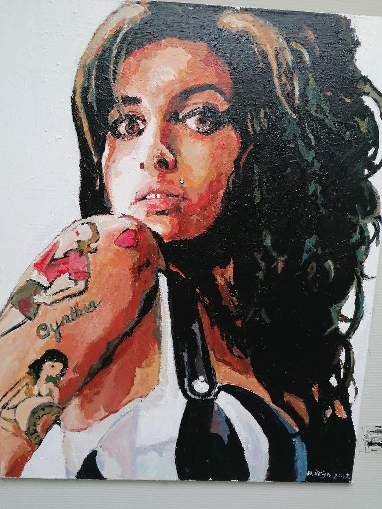 Amy Winehouse ,originele schilderij op canvas, Ophalen
