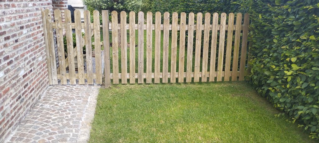 Porte de jardin en bois avec portail, Jardin & Terrasse, Enlèvement, Utilisé, Avec portail, Porte du jardin