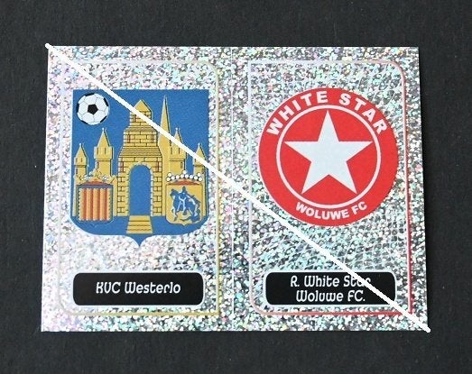 Panini / Football 2013 / Embleem KVC Westerlo - Woluwe FC, Verzenden, Nieuw, Poster, Plaatje of Sticker