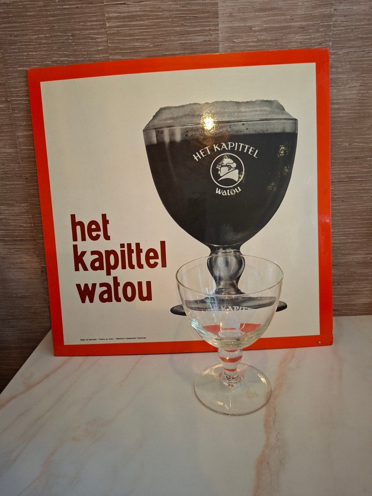 Het Kapittel Watou pub en carton et verre ancien, Collections, Enlèvement ou Envoi