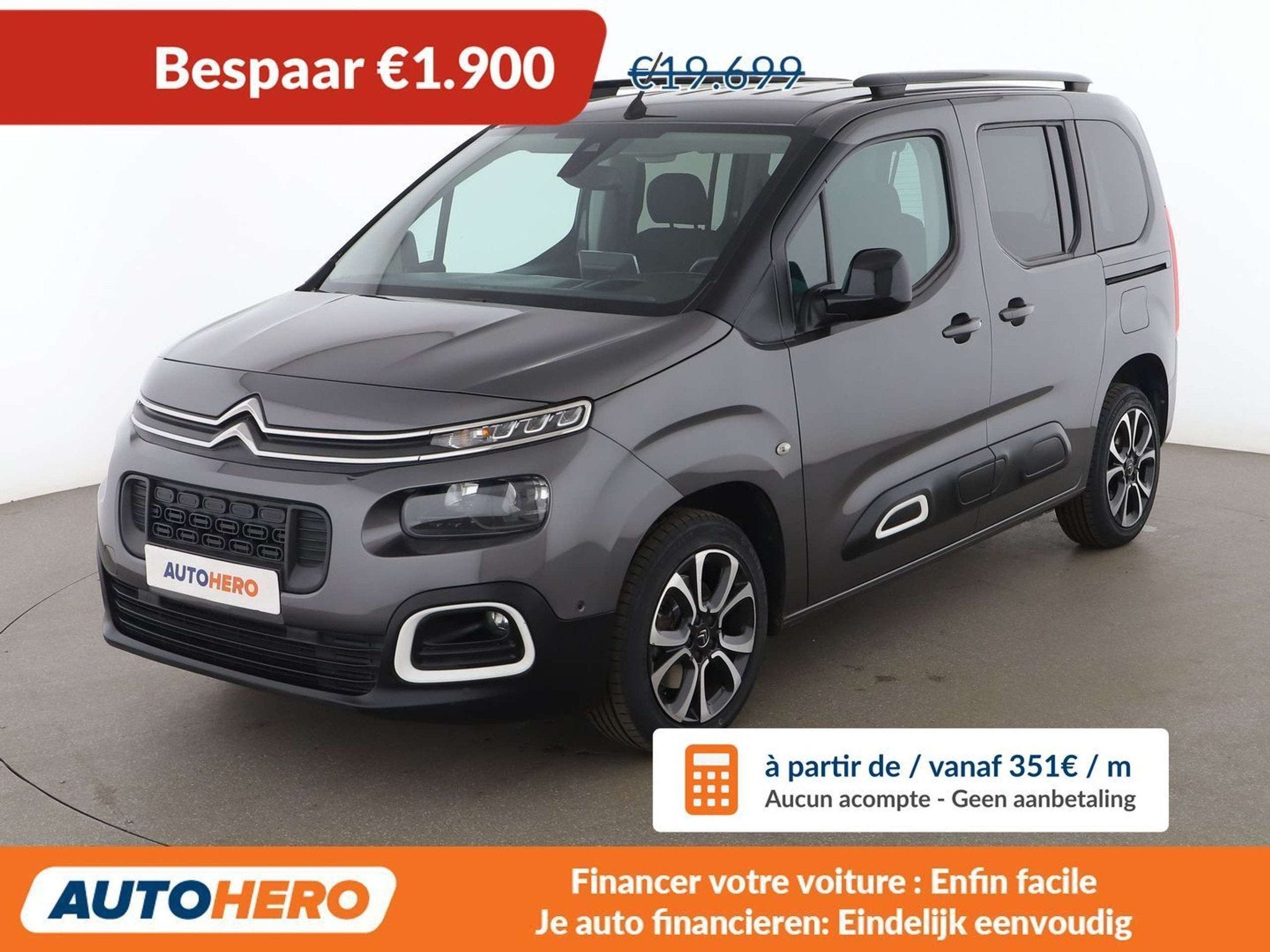 Citroën Berlingo 1.2 PureTech Shine M (automatique), Argent ou Gris, Achat, Euro 6, Autres carburants
