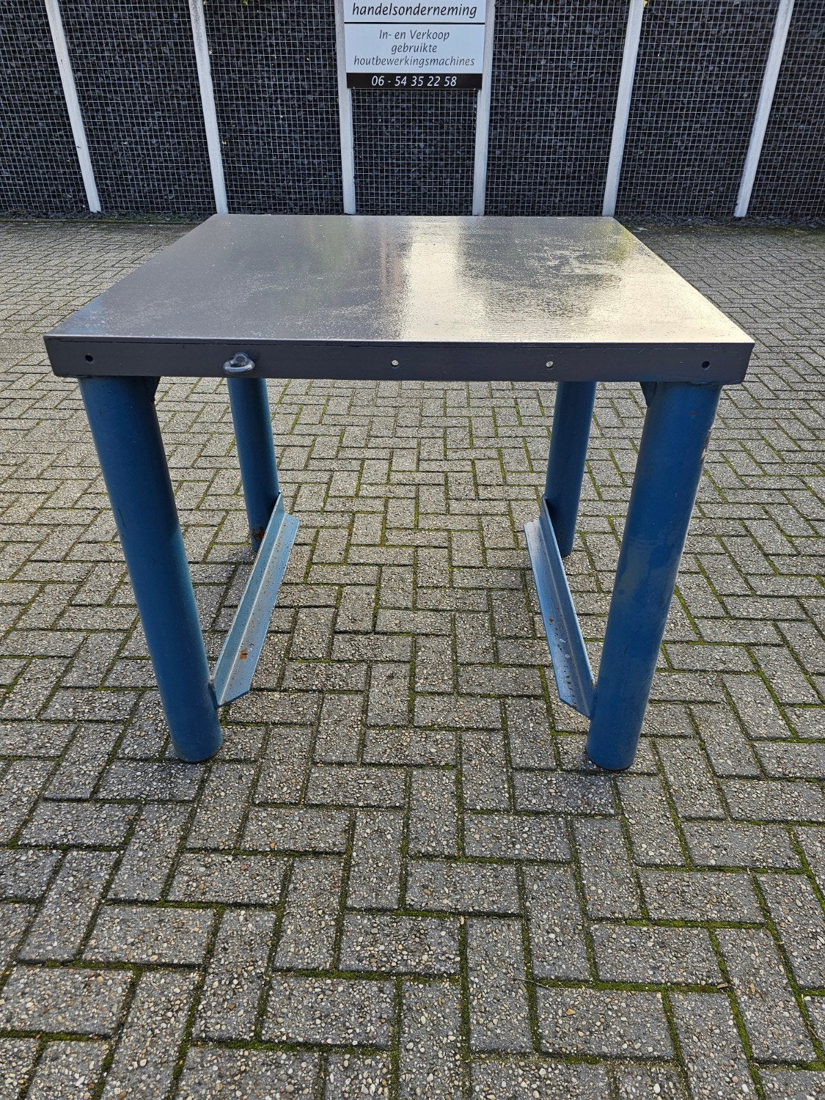 Stalen werkbank 100X100 Bladmaat, Ophalen, Gebruikt, 70 tot 120 cm