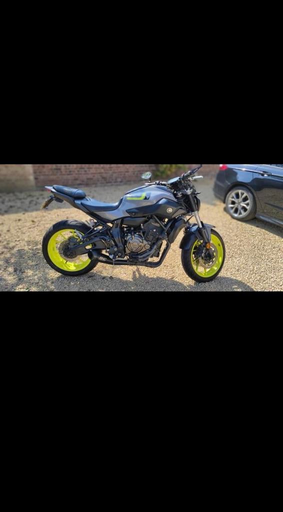 Yamaha MT-07 ABS (édition unique) gris nardo/jaune fluo, Permis Moto A, Plus de 35 kW, 2 cylindres, 700 cm³