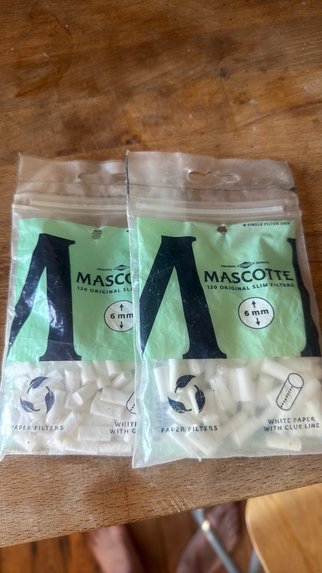 Mascotte filters, Ophalen