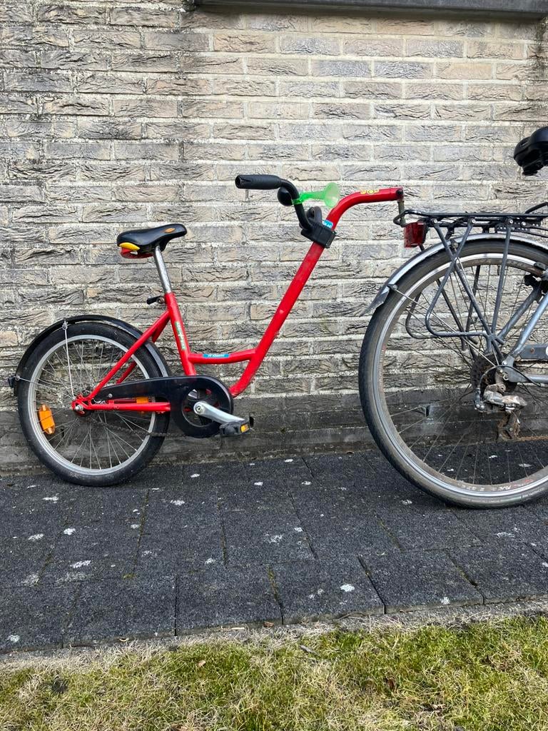 Kinderaanhang fiets met fietsrekje, Ophalen, Gebruikt