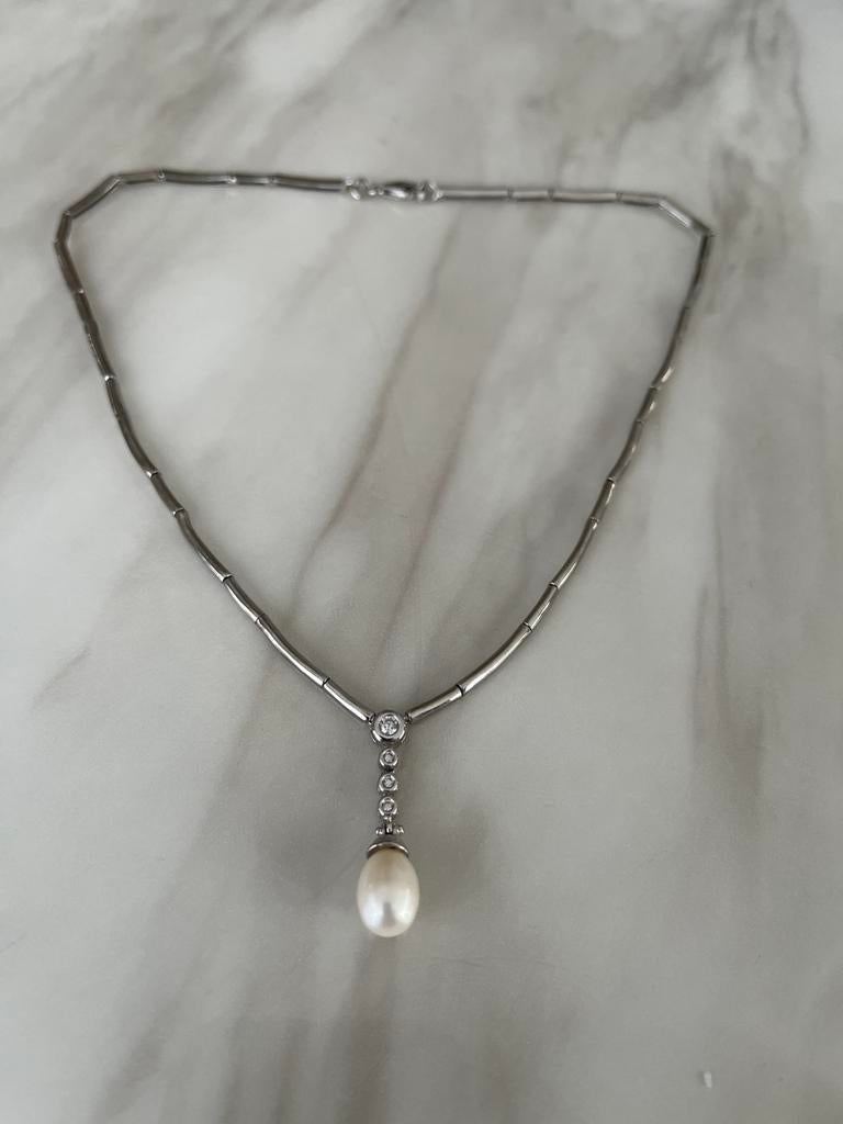 Zilveren collier 925, Ophalen of Verzenden, Zo goed als nieuw