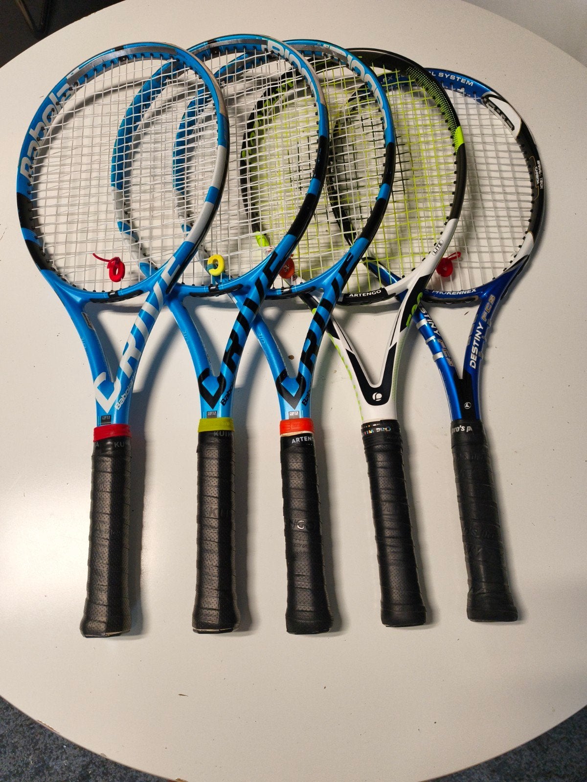 5 tennisrackets, Sport en Fitness, Tennis, Gebruikt, Racket, Babolat, Ophalen