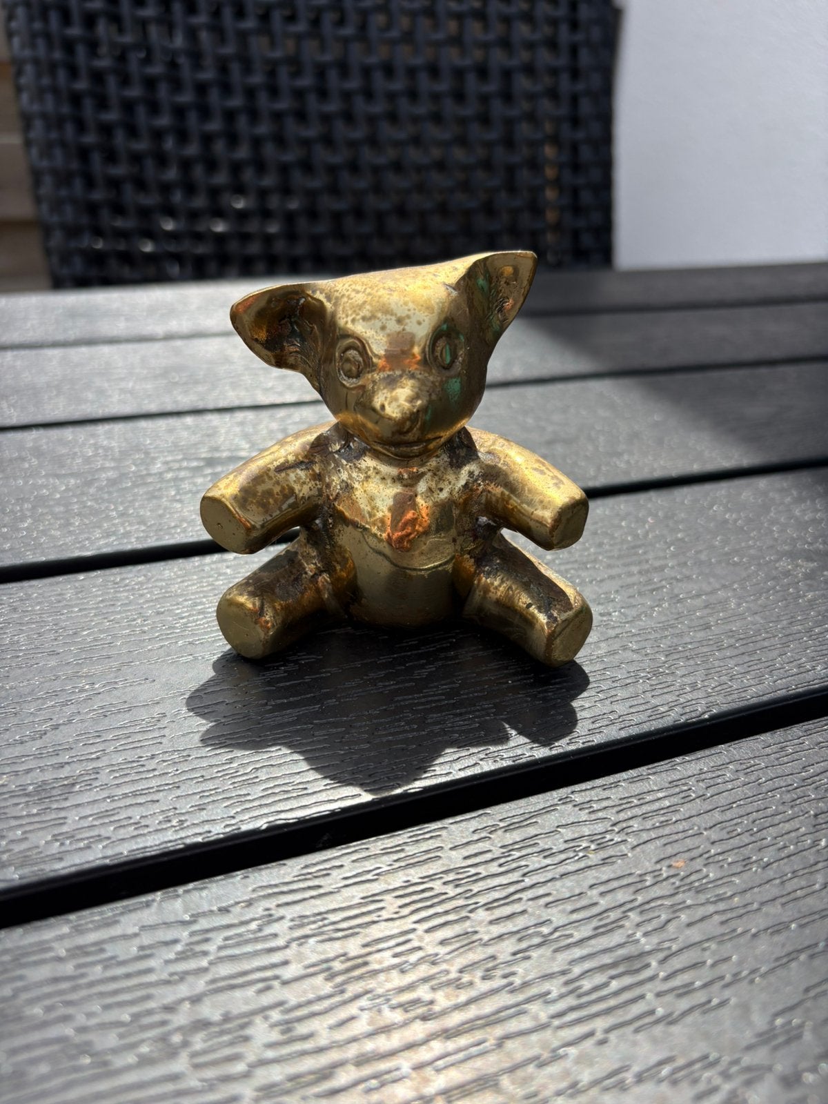 Vintage Messing Teddybeer Beeldje / Pocket Knoop, Ophalen of Verzenden
