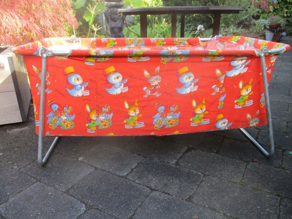 Reisbedje , jaren '70 , vintage, Kinderen en Baby's, Ophalen, Gebruikt, Minder dan 140 cm, Matras