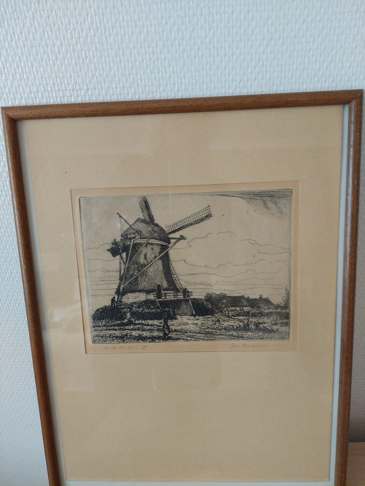 originele, handgesigneerde ets Jan Poortenaar, Ophalen of Verzenden, Landschap, Ets, Origineel