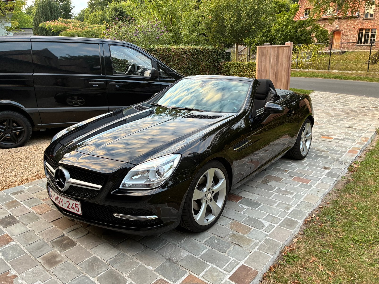 Mercedes Slk 200, Auto's, Euro 5, 4 cilinders, Cabriolet, Zwart