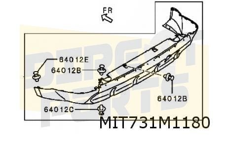 Mitsubishi Outlander (1/10-9/12) achterbumper onder (te spui, -, Verzenden, -, Nieuw