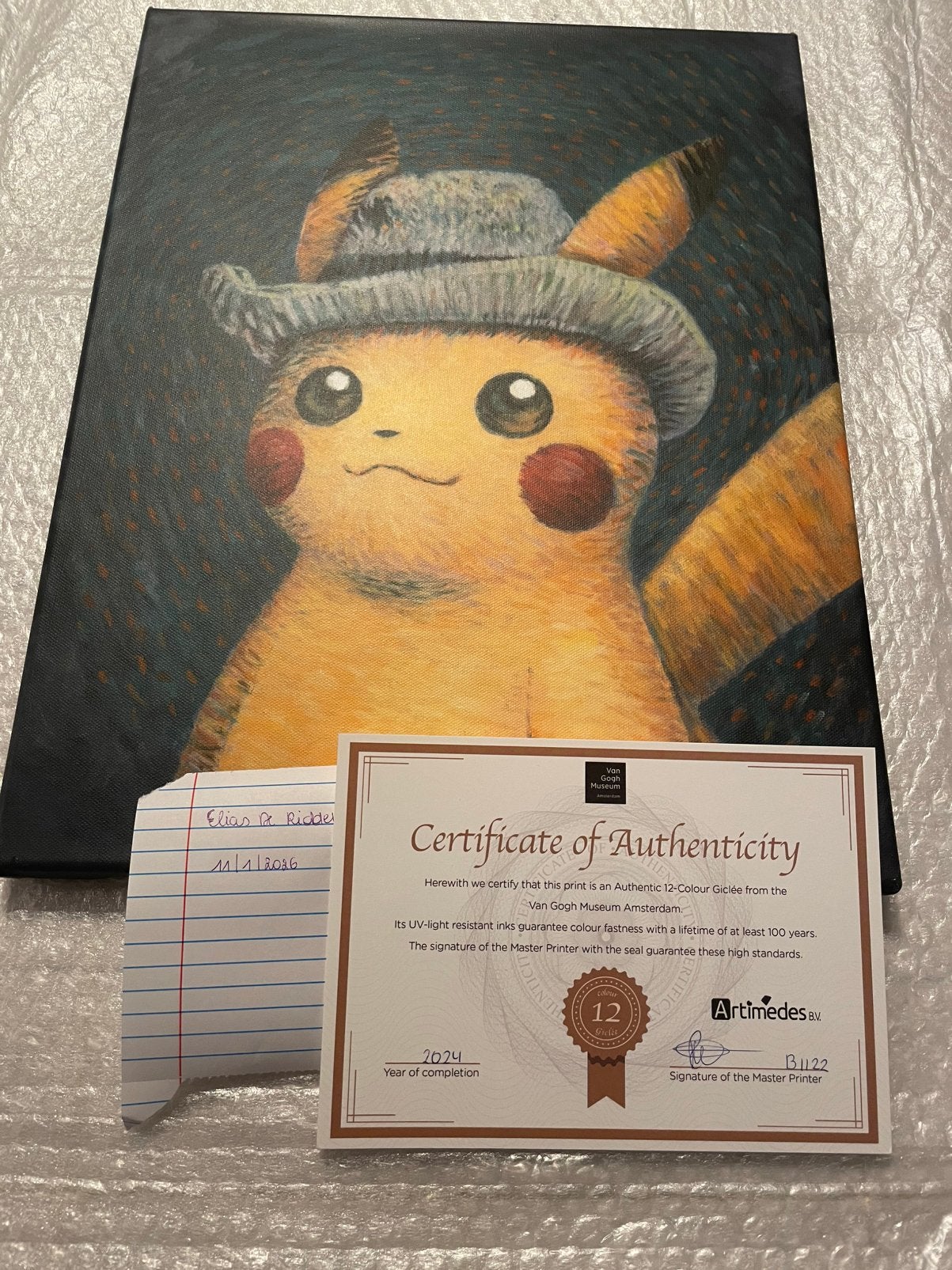 Pikachu van gogh canvas small, Enlèvement, Comme neuf