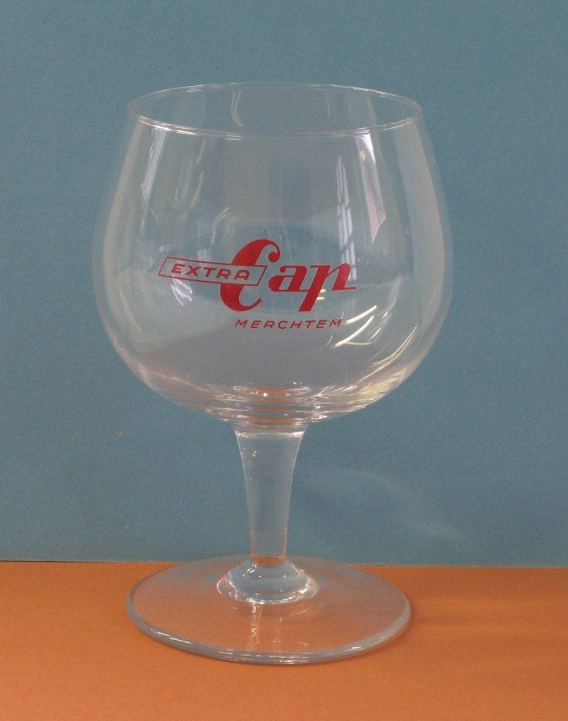 VERRE À BIÈRE MERCHTEM CAP 120, Enlèvement, Utilisé, Verre ou Verres, Autres marques