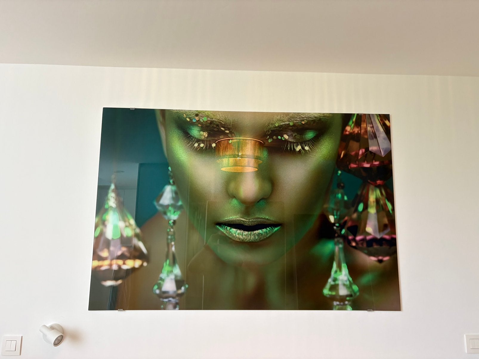 Glasschilderij 150x100 cm, Ophalen, 125 cm of meer, Zo goed als nieuw, Schilderij