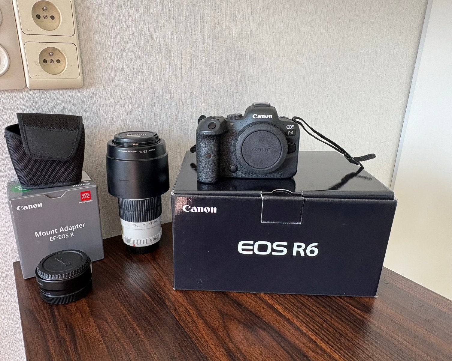 Canon EOS R6 + Canon EF 70-200mm, Ophalen of Verzenden, Zo goed als nieuw, Handleiding, Canon