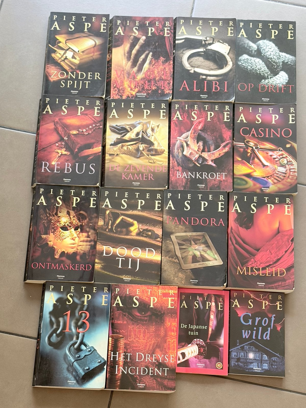 16 Pieter Aspe boeken, Ophalen, Pieter Aspe