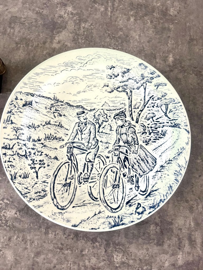Antieke serveerschotel / schaal met xl-diameter 40 cm, Enlèvement