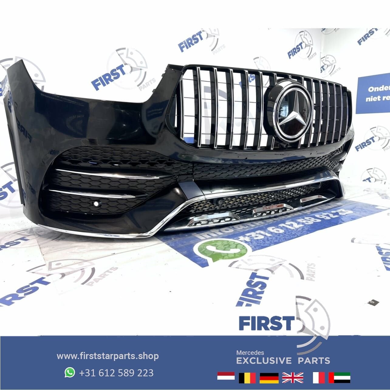 W167 V167 C167 GLE 53 AMG GT VOORBUMPER ZWART COMPLEET origi, Auto-onderdelen, Gebruikt, -, Voor, Ophalen of Verzenden