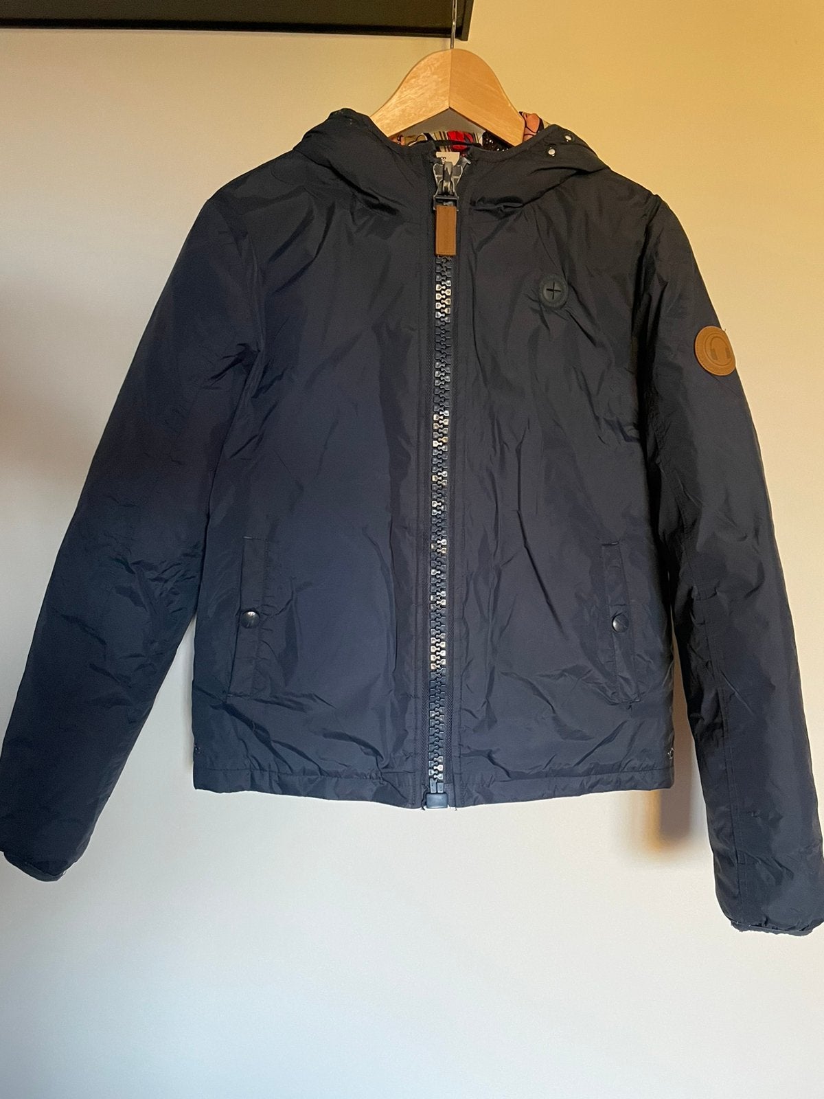 Donkerblauwe jas 80db original maat 164, Enfants & Bébés, 80db original, Garçon, Enlèvement ou Envoi, Utilisé
