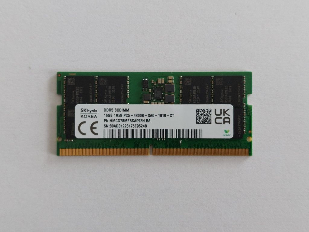 Mémoire RAM 16 Go SODIMM DDR-5 4800 Mhz, Informatique & Logiciels, Enlèvement ou Envoi, Comme neuf, DDR5, Laptop
