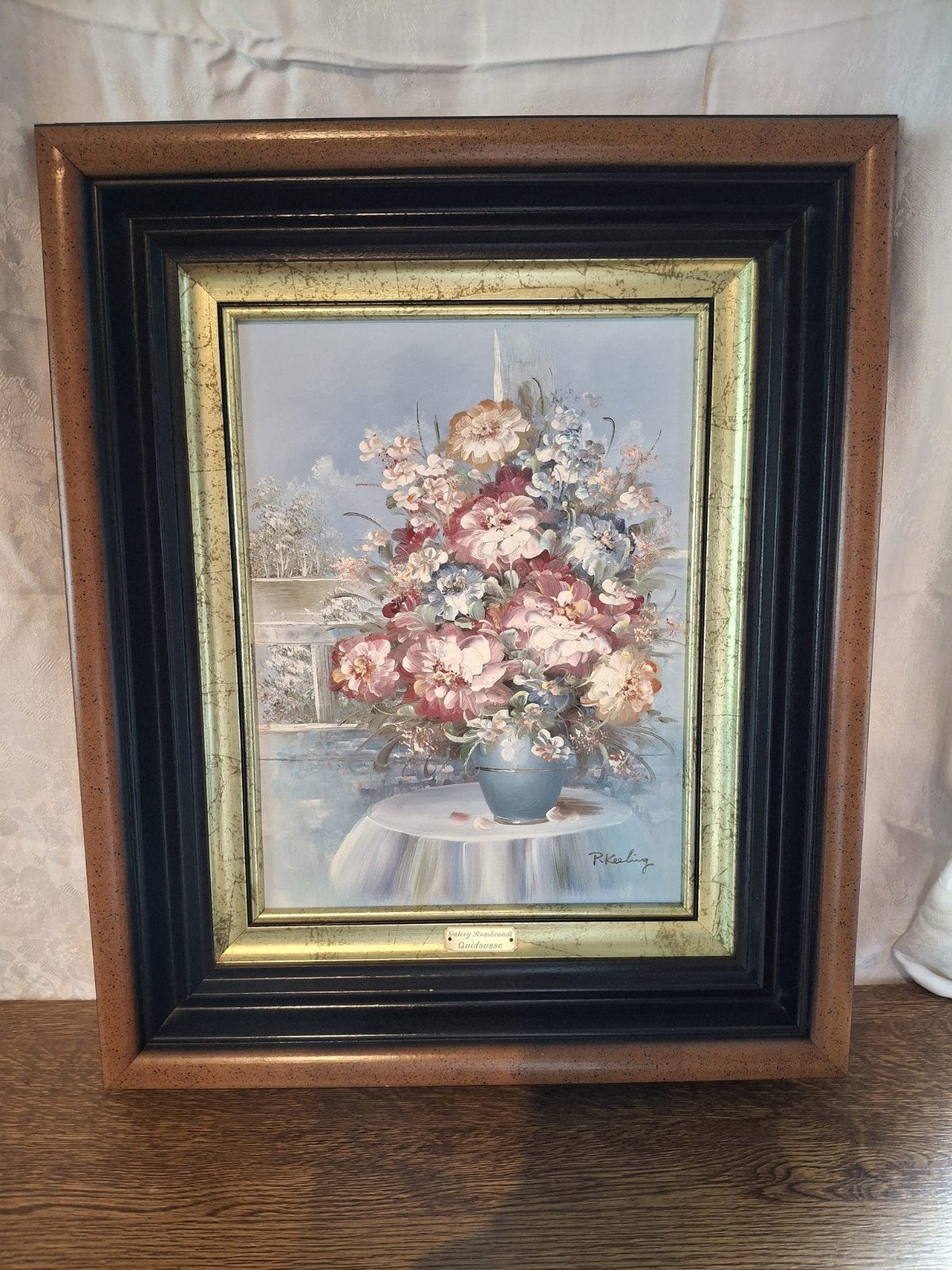Schilderij bloemboeket rood/oranje, Ophalen