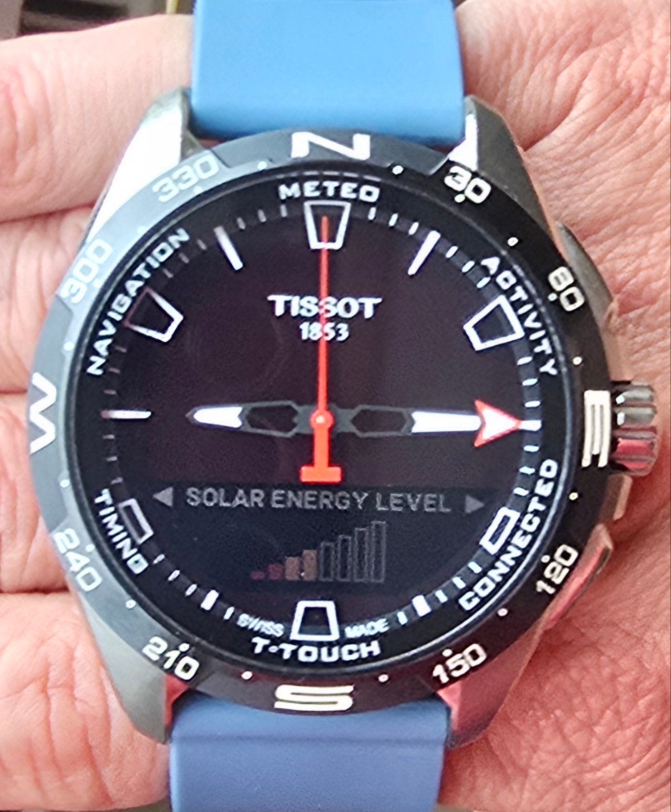 Tissot connect solar met extra armband, Ophalen, Zo goed als nieuw, Polshorloge