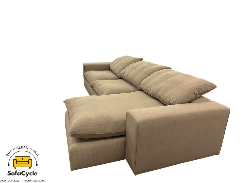 Hoekzetel beige in stof, hoek R, Huis en Inrichting, Nieuw, Stof, Zonnestraat 223-229, 9600 Ronse, België, Info@sofacycle.be