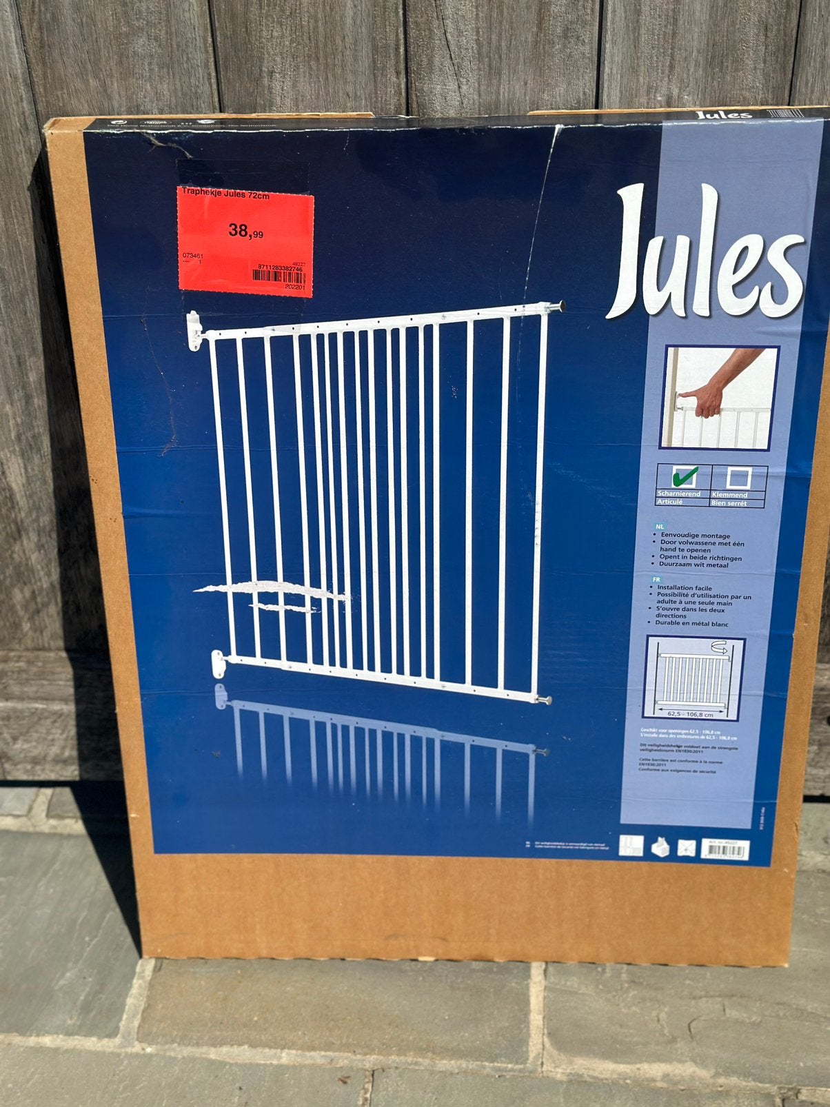 Nieuw traphekje/veiligheidshekje Jules, Kinderen en Baby's, Traphekjes, Nieuw, Ophalen