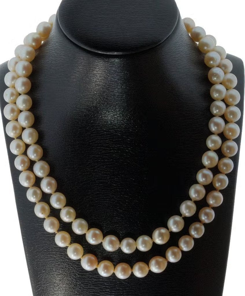 Parel ketting 14k gouden fraai sier slot dames vintage luxe, Handtassen en Accessoires, Ophalen of Verzenden, Zo goed als nieuw