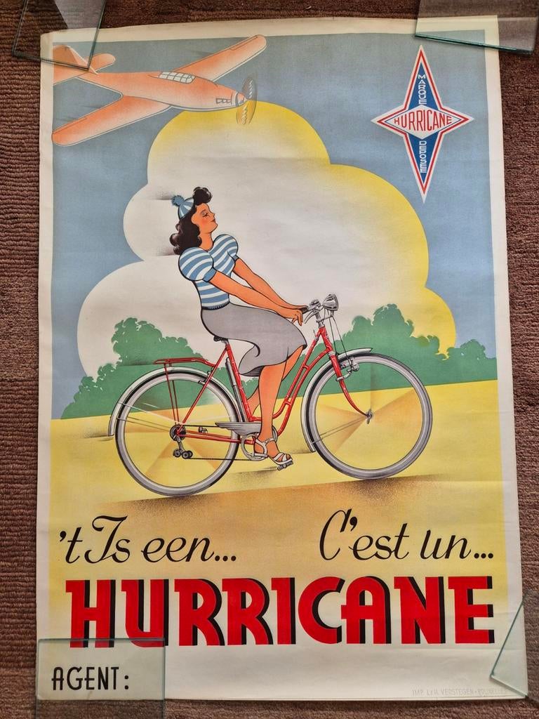 Poster Hurricane, fiets, Ophalen