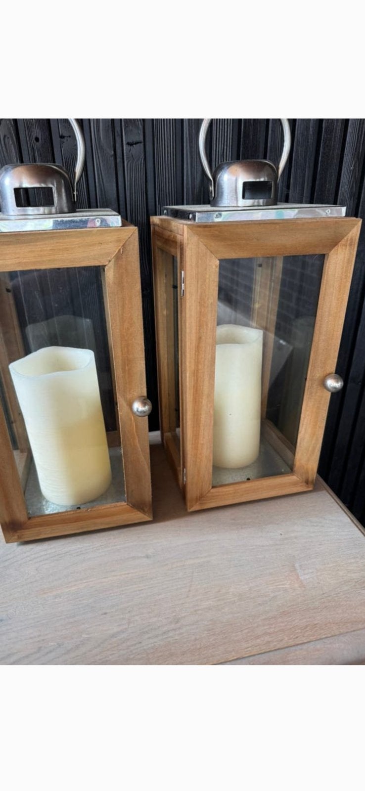 Kaarsenhouders in het hout, Ophalen, Zo goed als nieuw, Hout