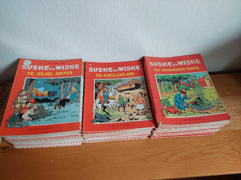 74 stripboeken Suske en Wiske - EERSTE DRUK, Meerdere stripboeken, Ophalen of Verzenden, Gelezen, Willy vandersteen