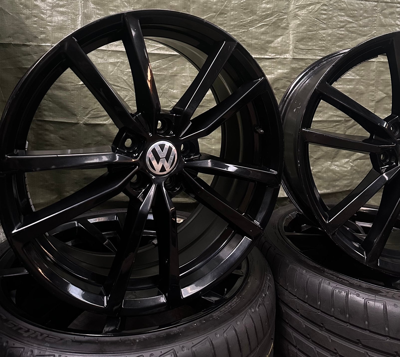 19 Inch VW “Pretoria” velgen met hankook zomerbanden, Auto-onderdelen, Velg(en), Zomerbanden, Ophalen, 19 inch