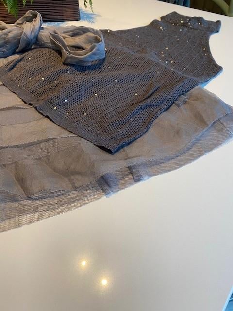 FEESTELIJK ENSEMBLE "MASSIMO DUTTI", Overige typen, Massimo Dutti, Zo goed als nieuw, Grijs