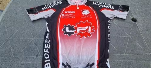 Rood gekleurde fietsshirt Bioracer maat medium, Gebruikt, Ophalen of Verzenden, Bioracer, Bovenkleding