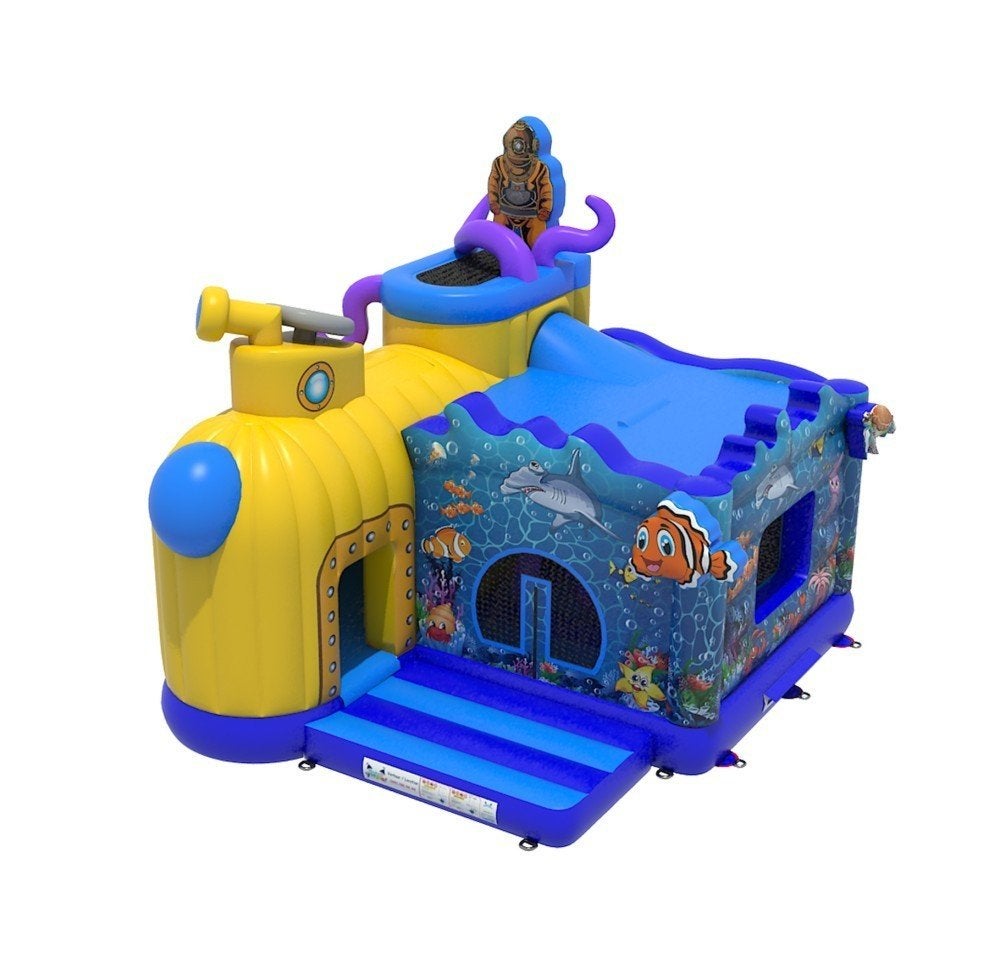 springkasteel submarine, Ophalen