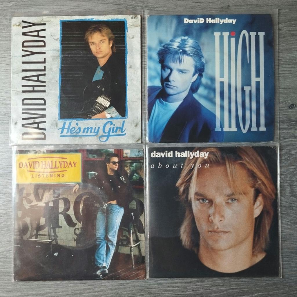 David Hallyday : Lot disques 45T occasion, CD & DVD, Envoi, 1990 - 1999, Utilisé, 7 inch