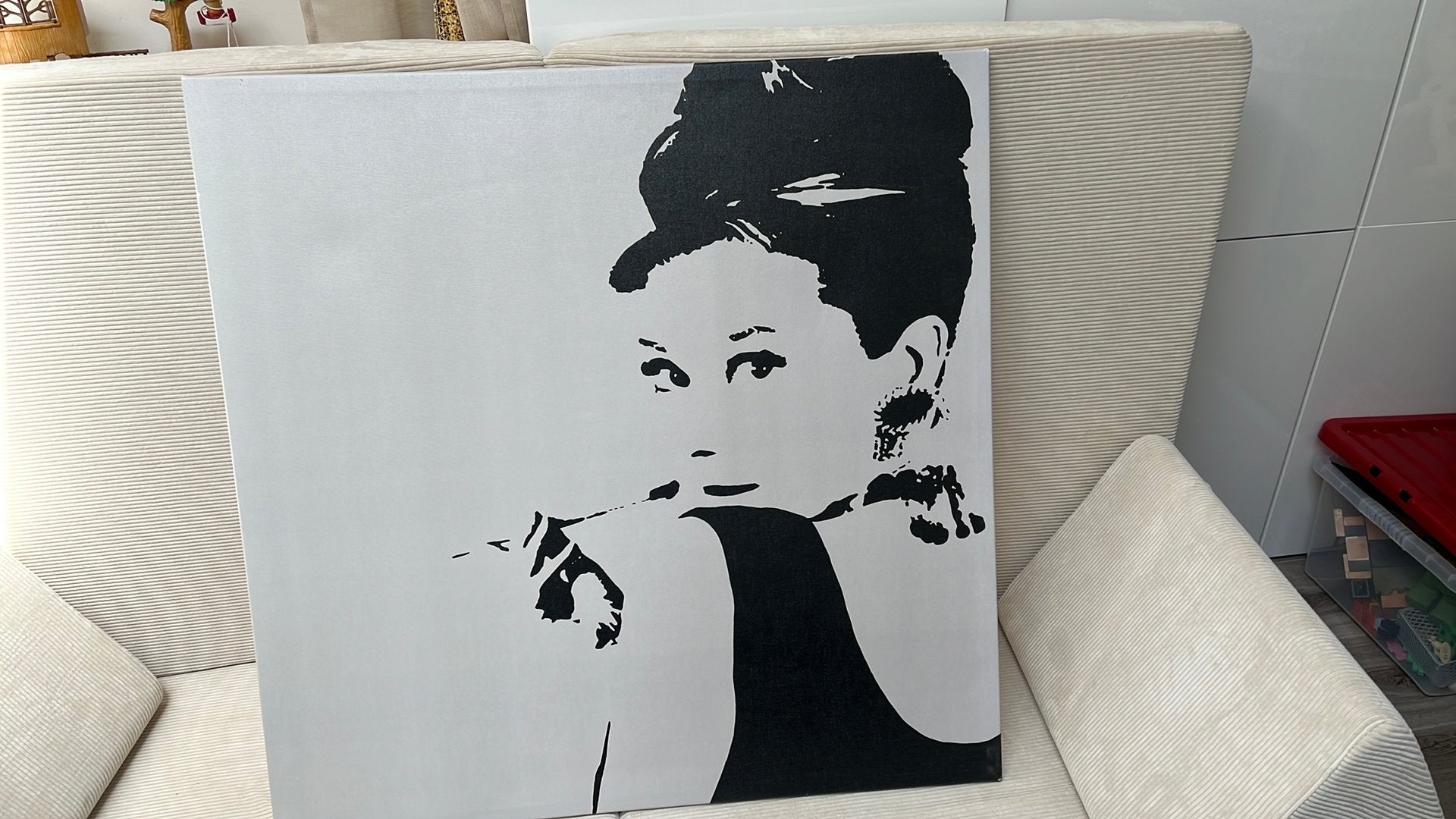 Toile Audrey Hepburn, Maison & Meubles, Enlèvement, Comme neuf
