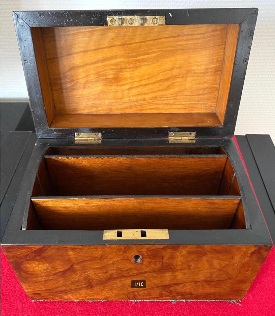 Boite à Lettres Anglaise de 1910-20 en Bois d'Acajou, Ophalen of Verzenden