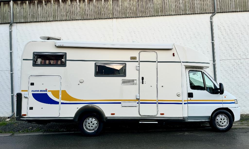 EURA MOBIL Profilé  Fiat 2.8JTD / GARAGE / ALKO /ZONNEPANEEL, Ringverwarming, Fiat, Buitenlamp, Particulier