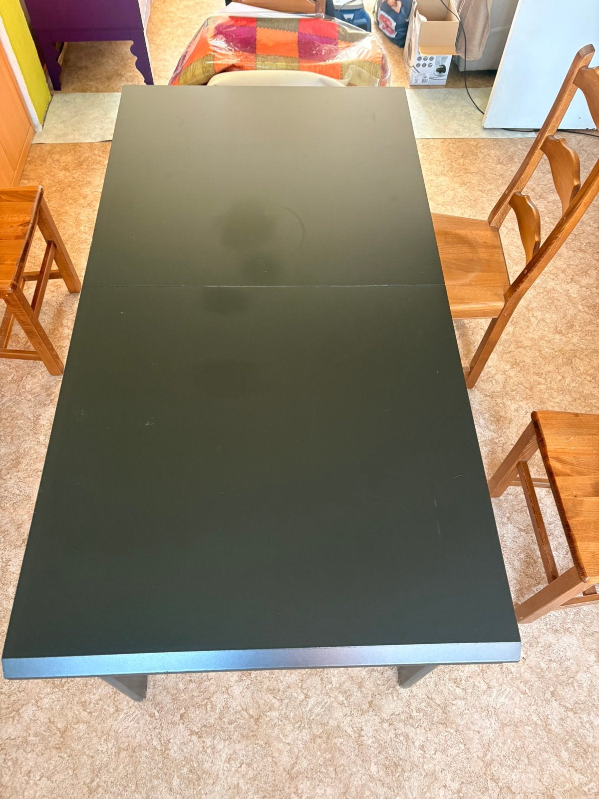 Table avec allonge, Enlèvement